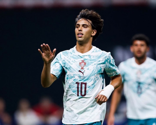 João Félix celebra su gol en la victoria de Portugal 2-0 ante Estados Unidos en un amistoso internacional