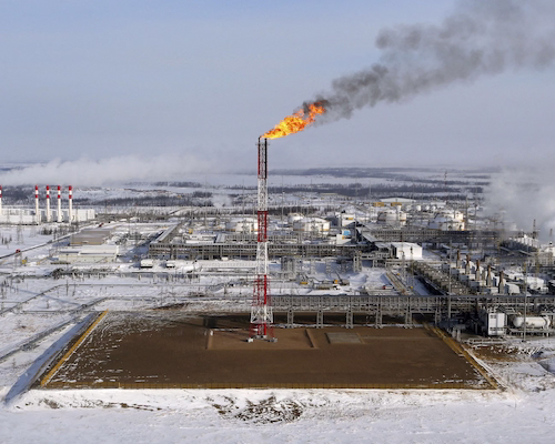 Plataforma petrolera rusa.