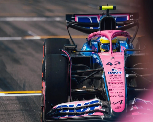 Franco Colapinto a bordo de su Alpine número 43 durante el Gran Premio de Brasil.