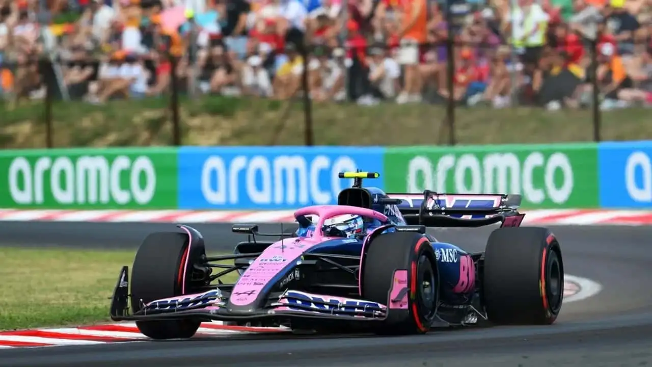 Franco Colapinto a bordo de su Alpine durante el GP de Hungría