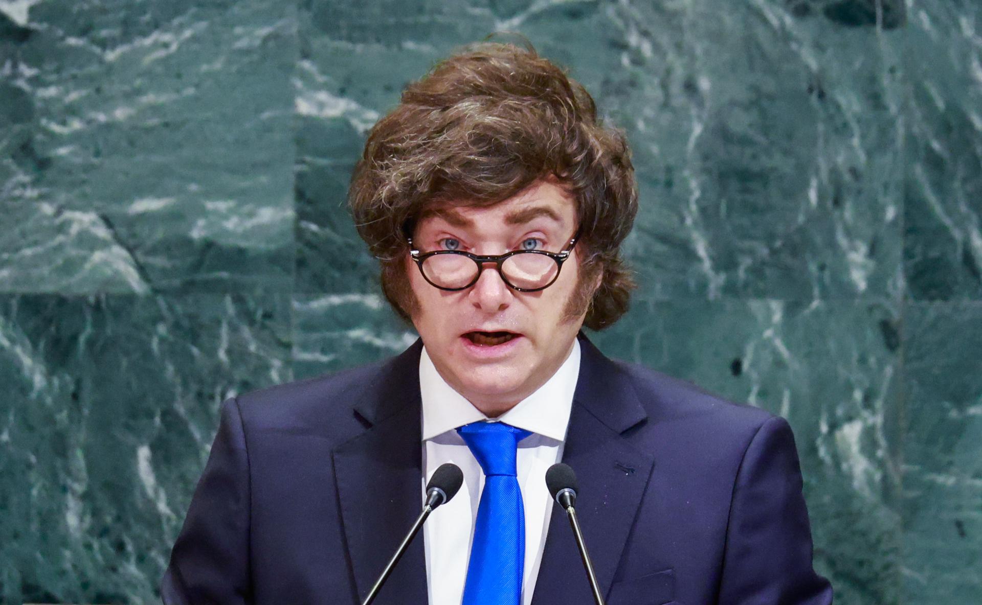 El presidente argentino, Javier Milei, durante su discurso en la Asamblea General de la ONU