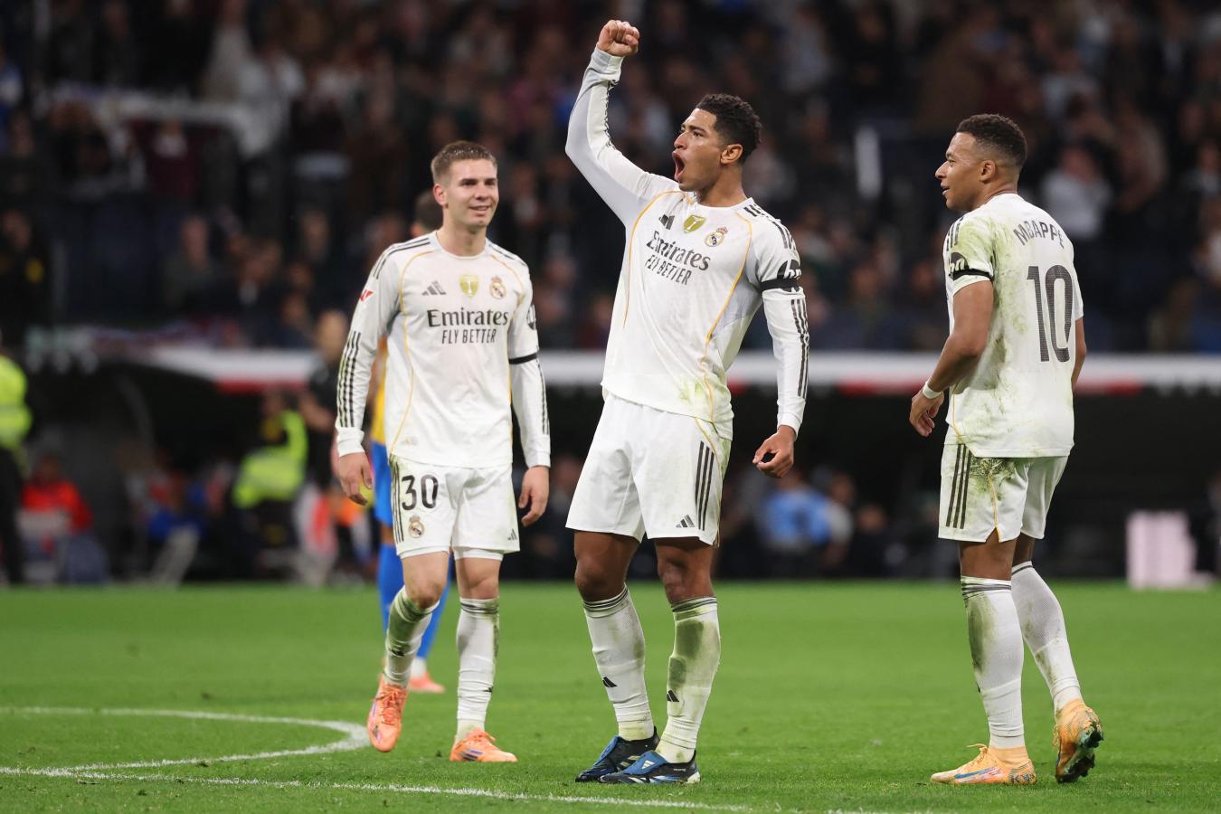 Bellingham celebra su gol ante Valencia.