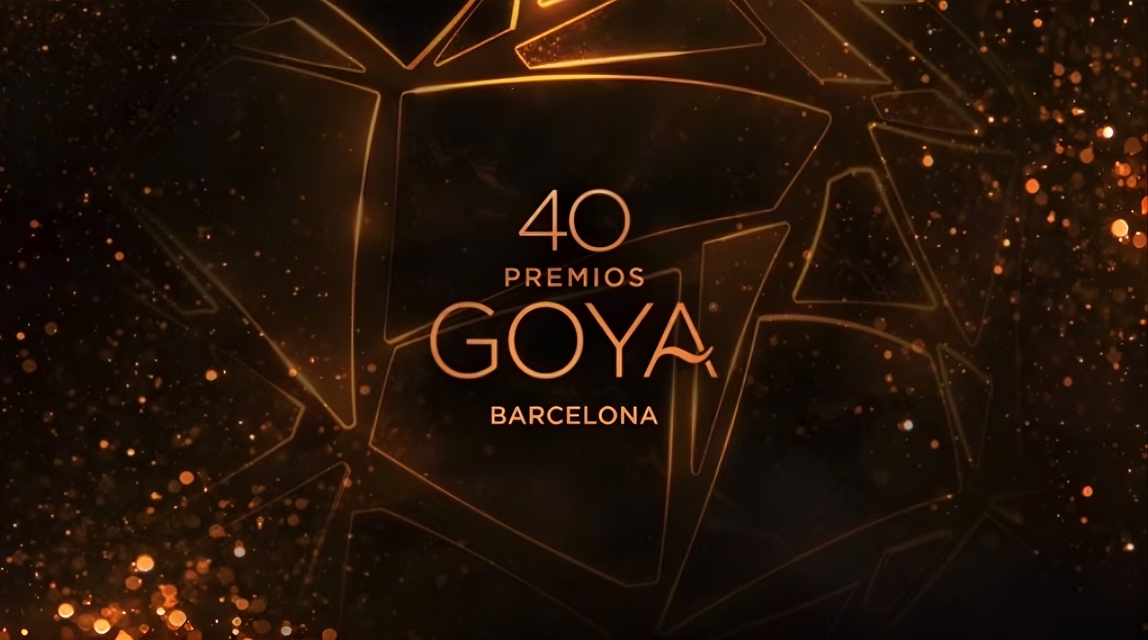 Logo oficial de la 40ª edición de los Premios Goya en tonos dorados